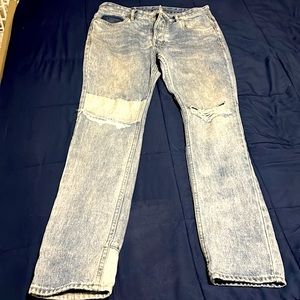 Ksubi Jeans sz 33x32 blue with light blue patch